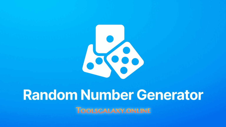 Random Number Generator Instant and Easy toolsgalaxy